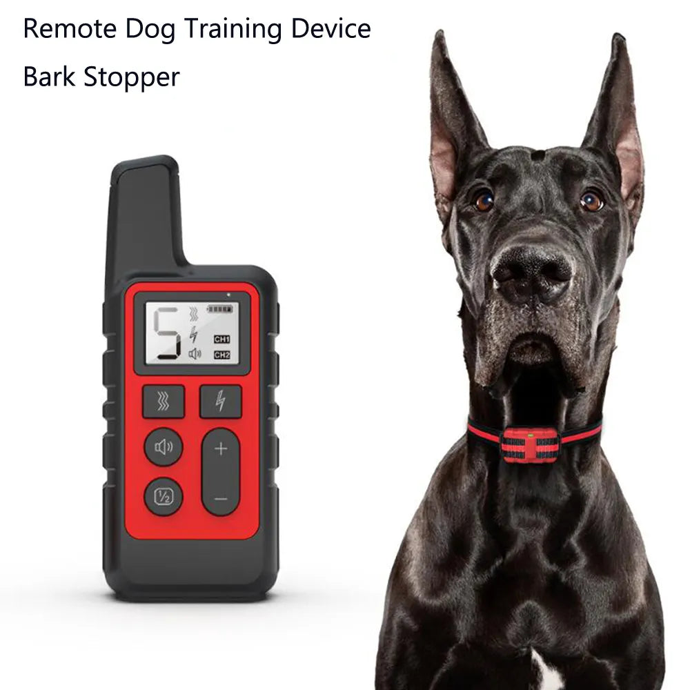 1PC Waterproof Dog Training Collar/Portable Remote Control Electric Bark Stopper Training with Beep Shock