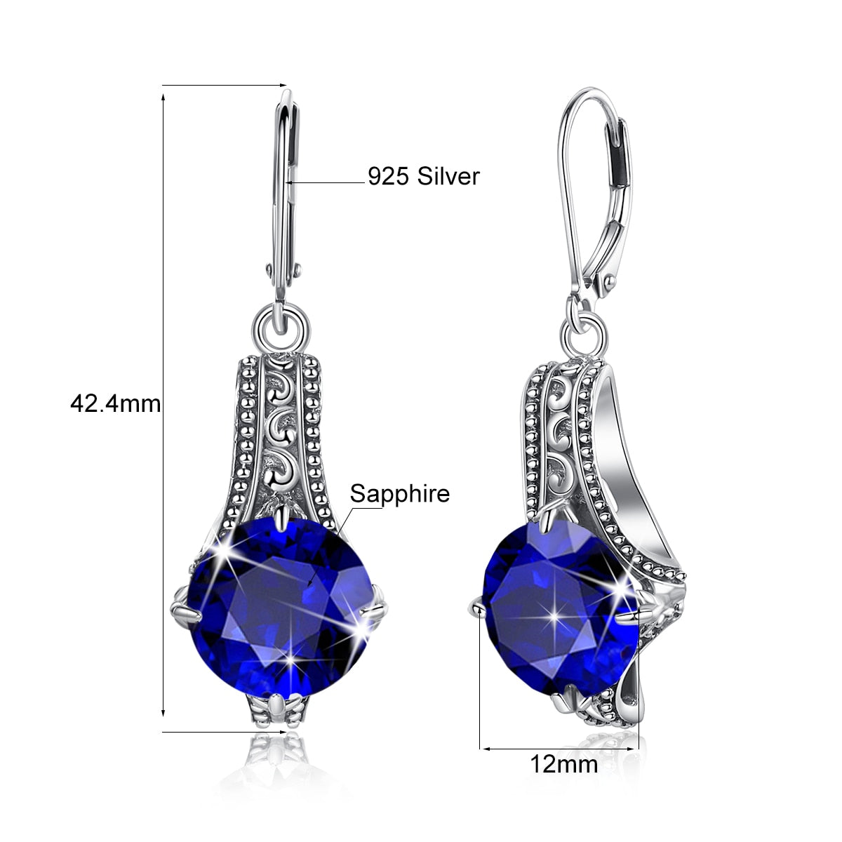 High Quality Sterling Silver Drop Earrings