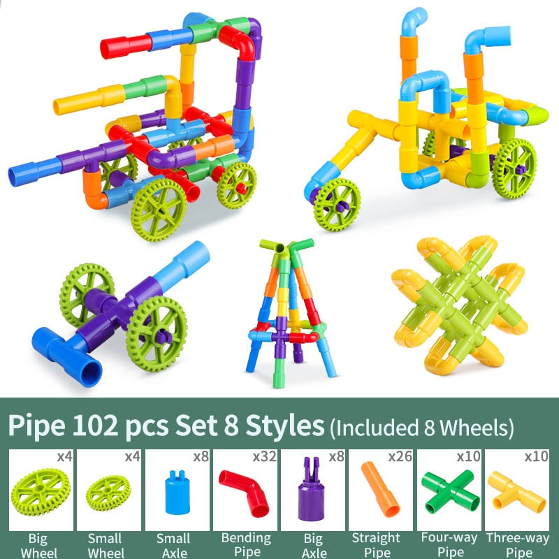 Educational Montessori Water Pipe Building Blocks