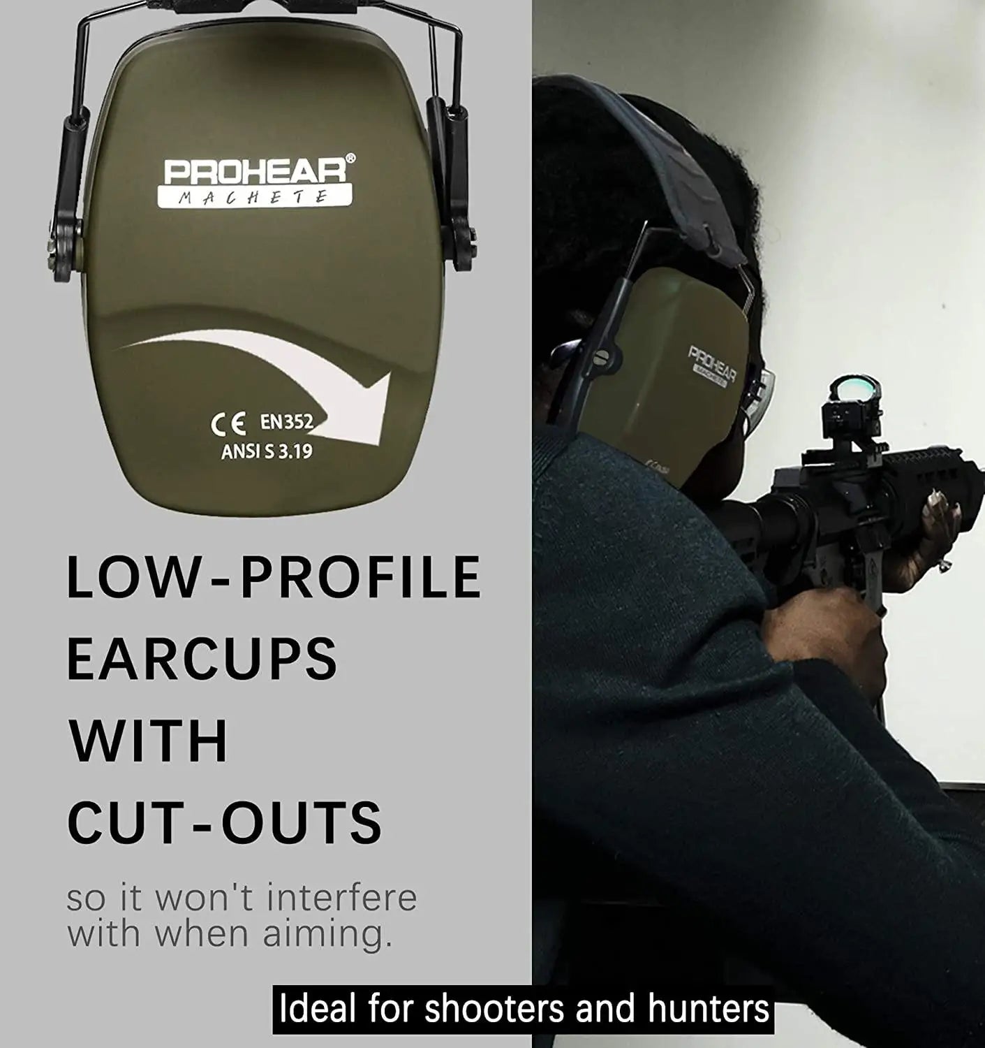 ZOHAN Safety Shooting, Hunting, or Outdoor Machines Noise Reduction Ear Protection