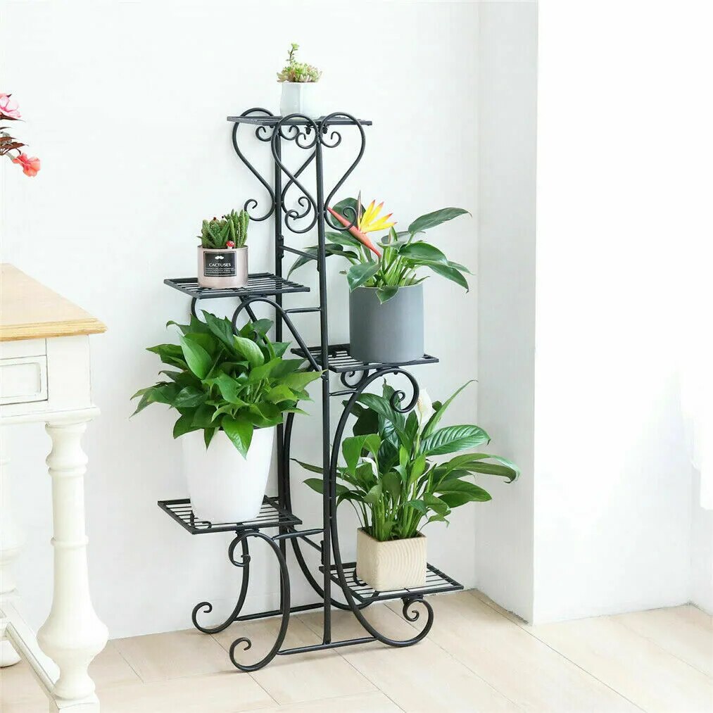 Indoor Iron 5 Tiered Tall Plant Stand