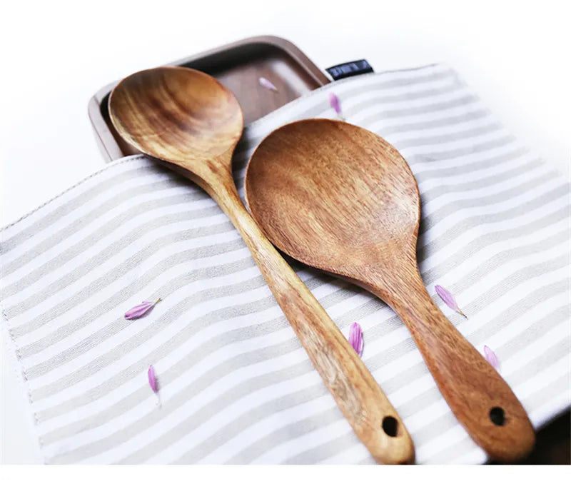 Teak Natural Wood Tableware Kitchen Tool Set