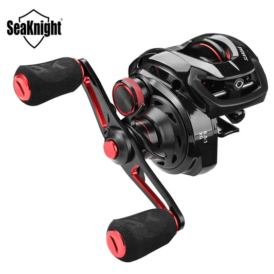 SeaKnight SLARDAR Baitcasting Fishing Reel 190g Magnetic Brake System Carbon Fiber Drag 18LB Brass Gear