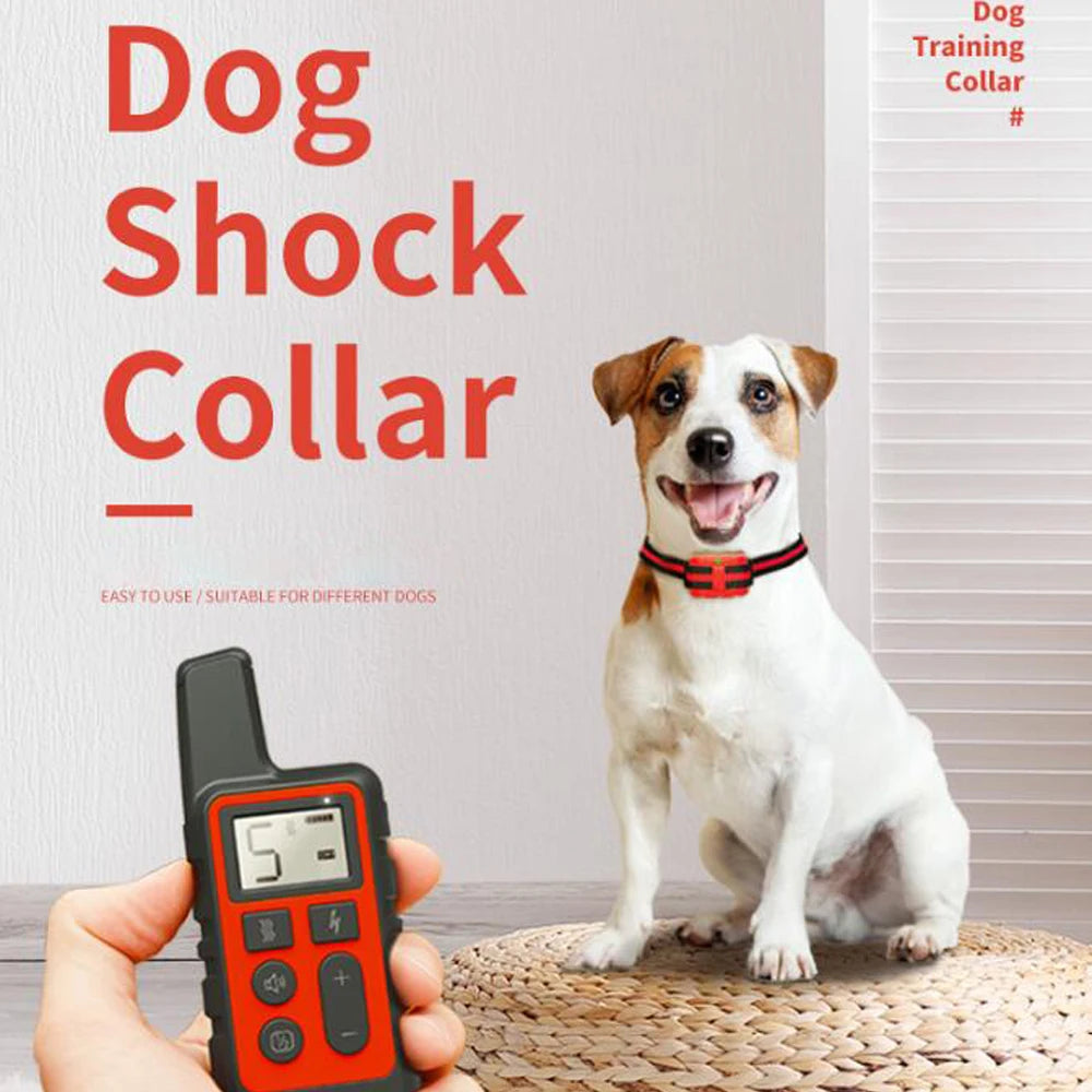 1PC Waterproof Dog Training Collar/Portable Remote Control Electric Bark Stopper Training with Beep Shock