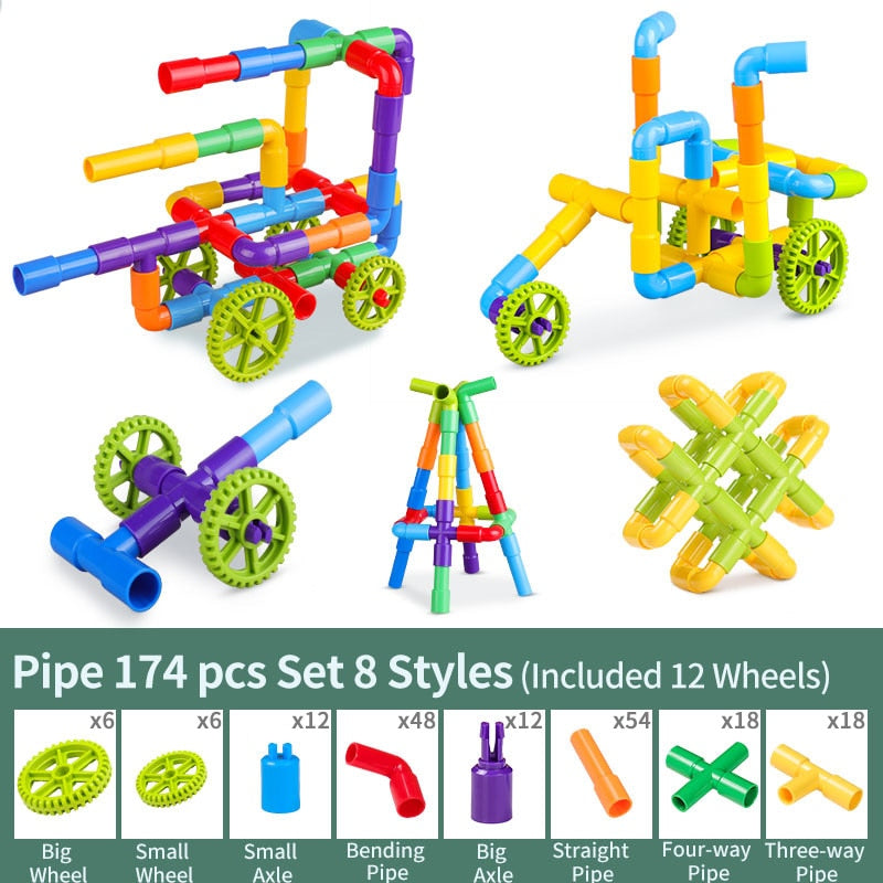 Educational Montessori Water Pipe Building Blocks