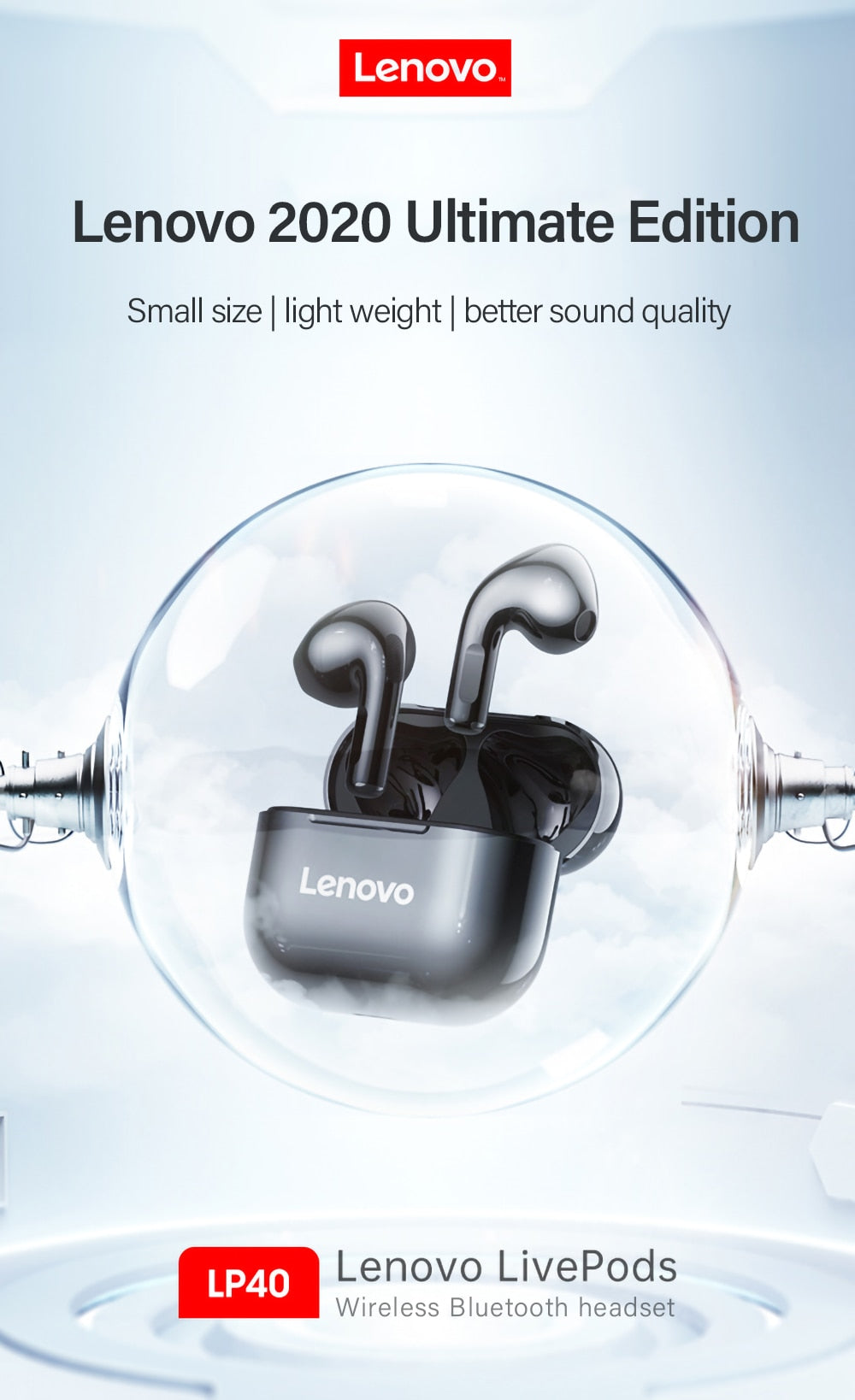 Lenovo Bluetooth wireless headphones