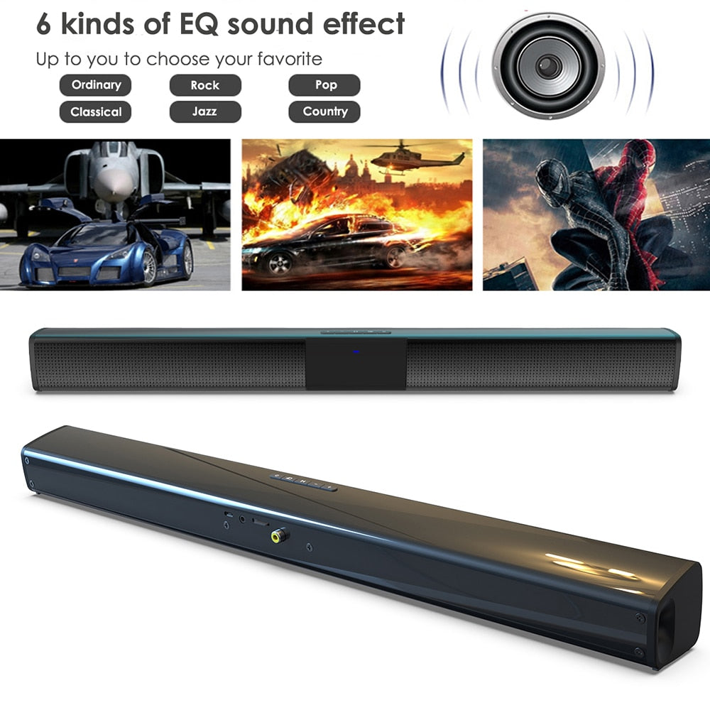 20W Wireless Bluetooth Soundbar Stereo Speakers