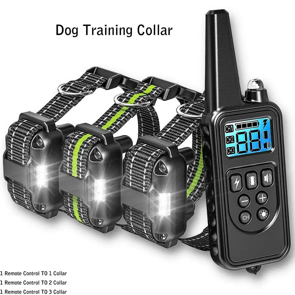 1PC Waterproof Dog Training Collar/Portable Remote Control Electric Bark Stopper Training with Beep Shock