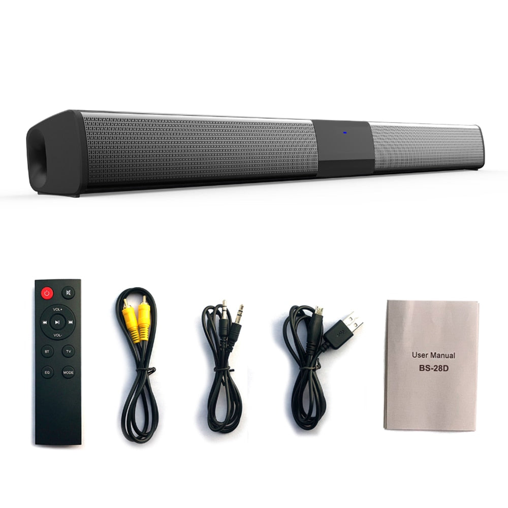 20W Wireless Bluetooth Soundbar Stereo Speakers