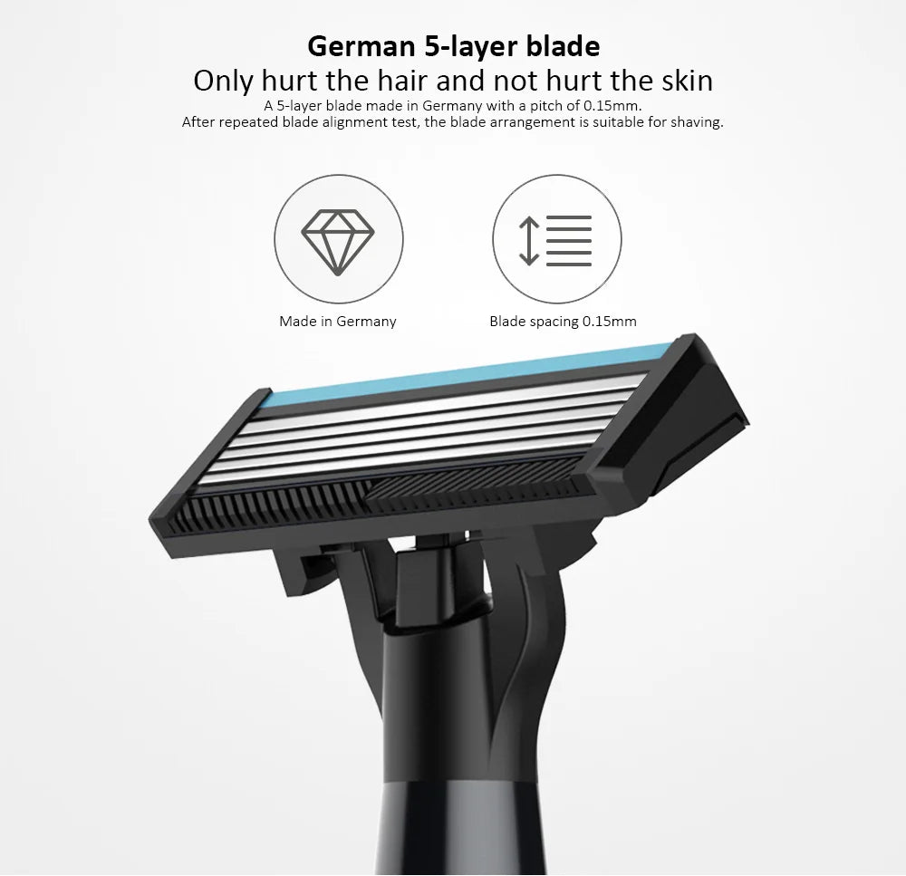 Xiaomi Home Manuel Magnetic Razor with Available Replacement Blades for Men or Women