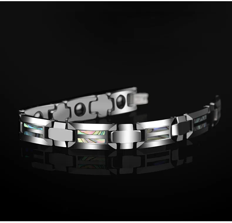 Men's Magnet Health Stones Tungsten Carbide Bracelet