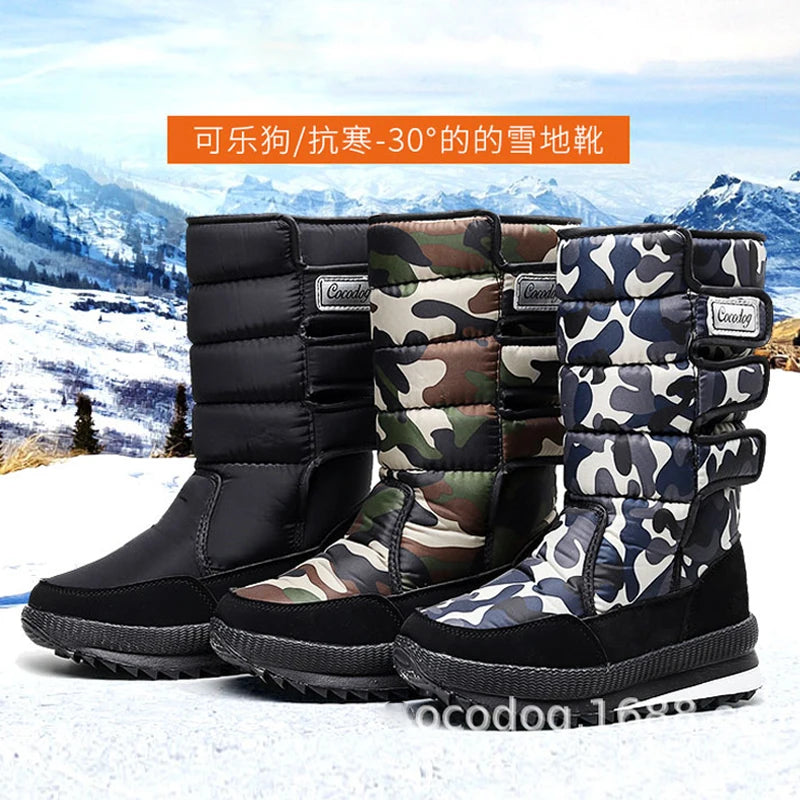 Women's Thick Plush Warm Waterproof Non-Slip Snow Boots