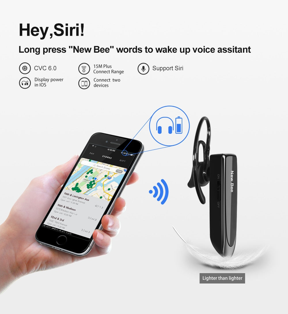 Bee Bluetooth Wireless Headset with Mic