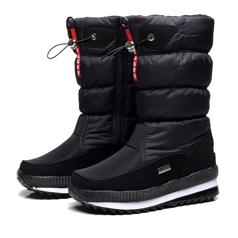 Women's Thick Plush Warm Waterproof Non-Slip Snow Boots