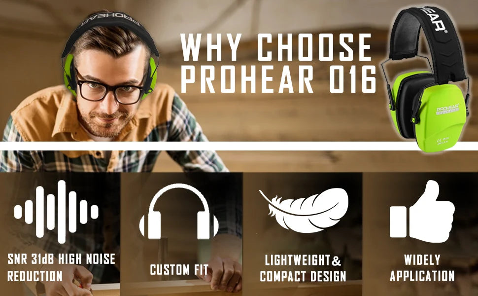 ZOHAN Safety Shooting, Hunting, or Outdoor Machines Noise Reduction Ear Protection