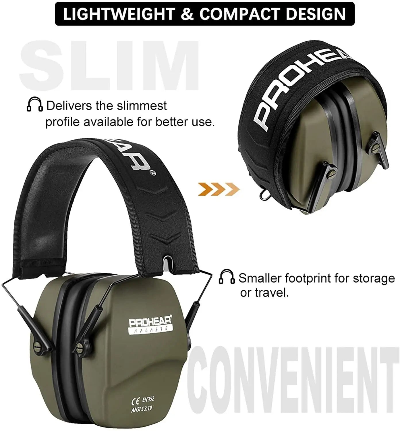 ZOHAN Safety Shooting, Hunting, or Outdoor Machines Noise Reduction Ear Protection