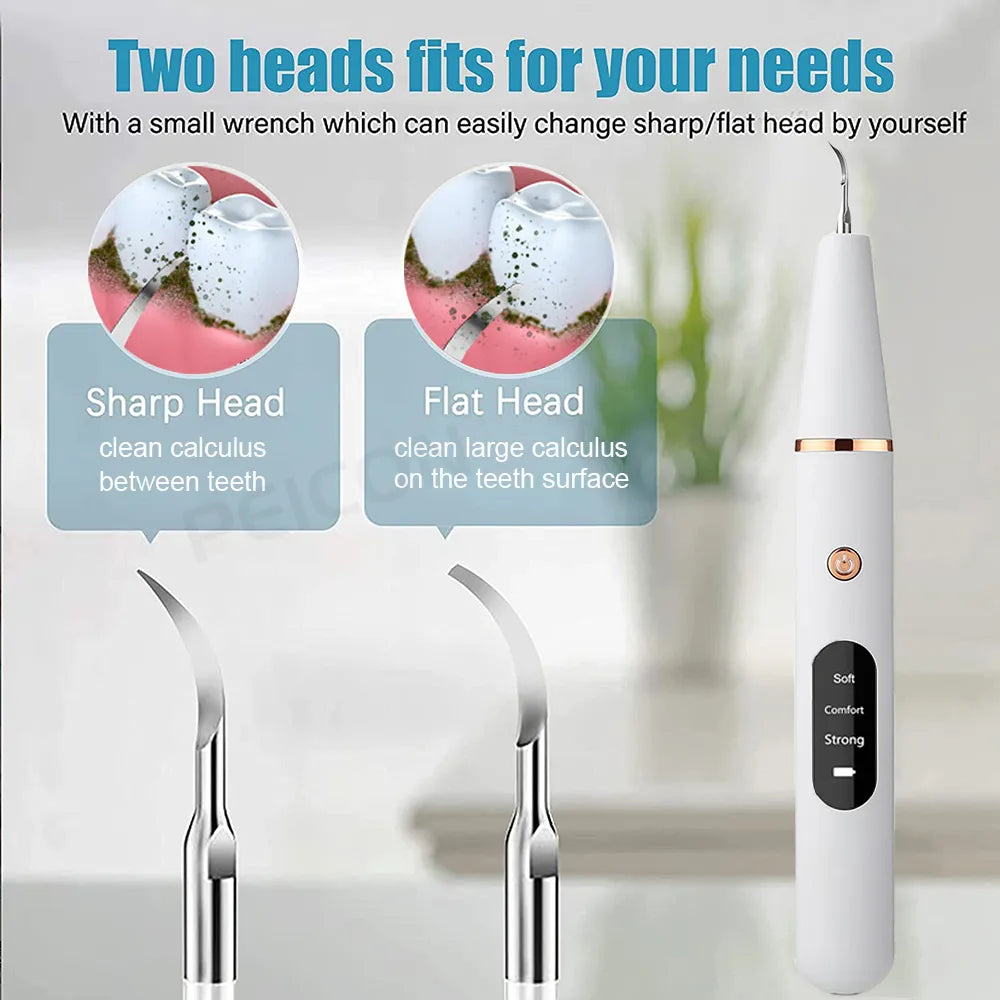 Ultrasonic Dental Stain, Tartar, & Calculus Remover For Teeth