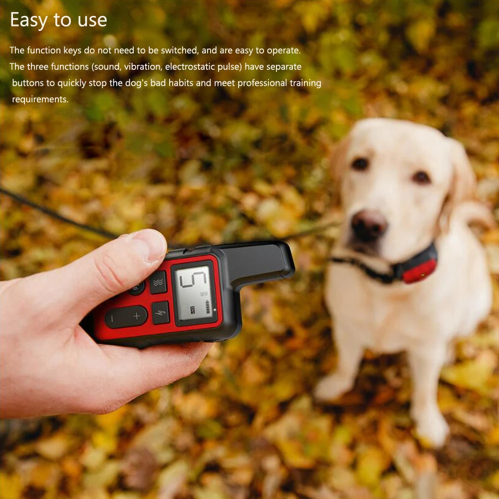 1PC Waterproof Dog Training Collar/Portable Remote Control Electric Bark Stopper Training with Beep Shock