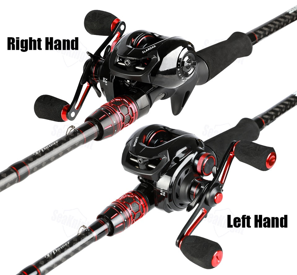 SeaKnight SLARDAR Baitcasting Fishing Reel 190g Magnetic Brake System Carbon Fiber Drag 18LB Brass Gear