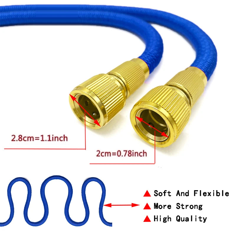 Home and Garden Flexible Expandable High Pressure Hose from 25-100 Foot With or Without Gun