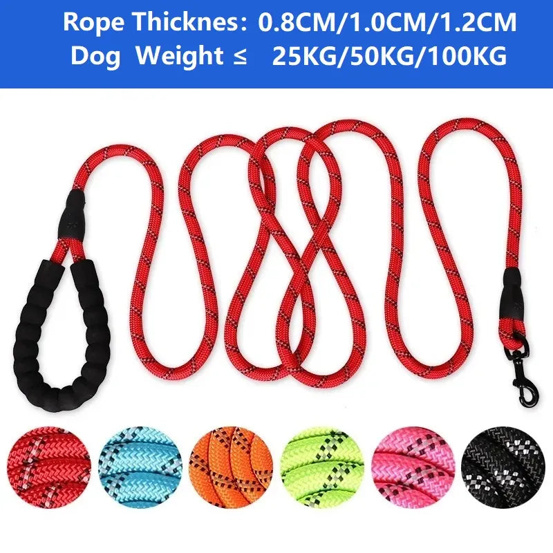 Soft Handled Reinforced Strong Leashes for Small, Medium, and Large Dogs