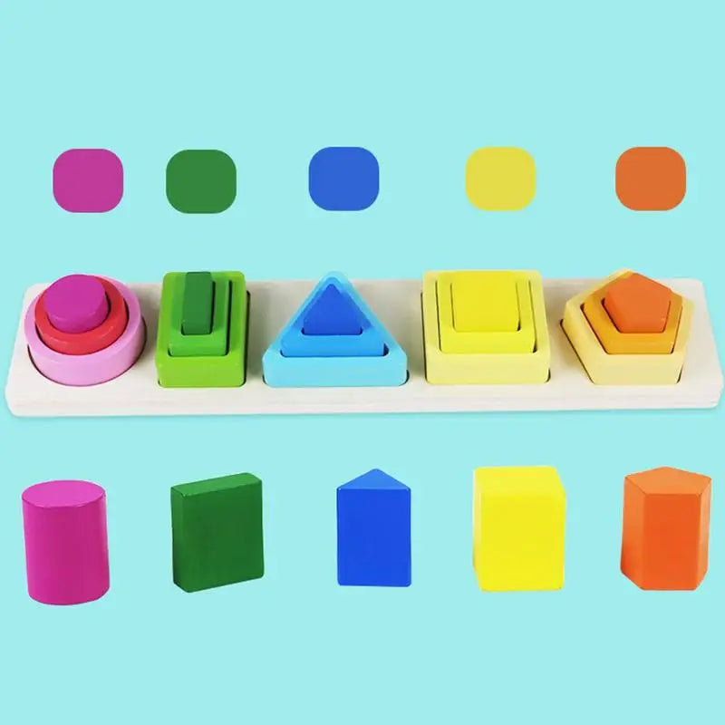 Shape Matching and Color Recognition Sorting Stacking Toys for Children