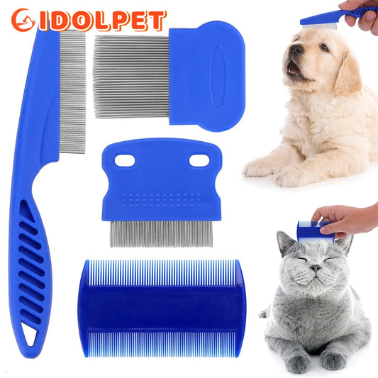 4Pcs Pet Flea Combs with High Strength Durable Teeth