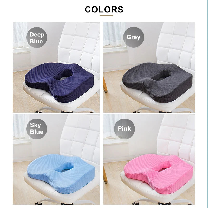 Orthopedic Pain Relief Memory Foam Seat Cushion for Car Seat or Office Chair