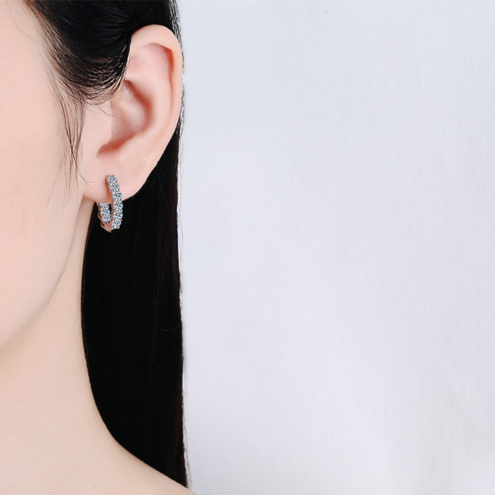 18k Sterling Solver Hoop Earring