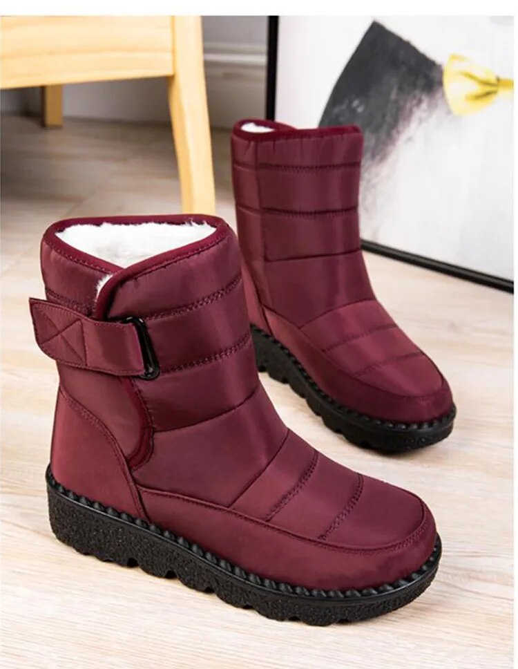 Women's Plush Lined Non Slip Waterproof Winter Snow Boots