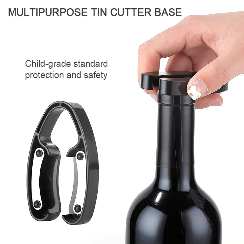 Rechargeable One-Click Electric Wine Bottle Opener with Foil Cutter for Bar Wine Lover