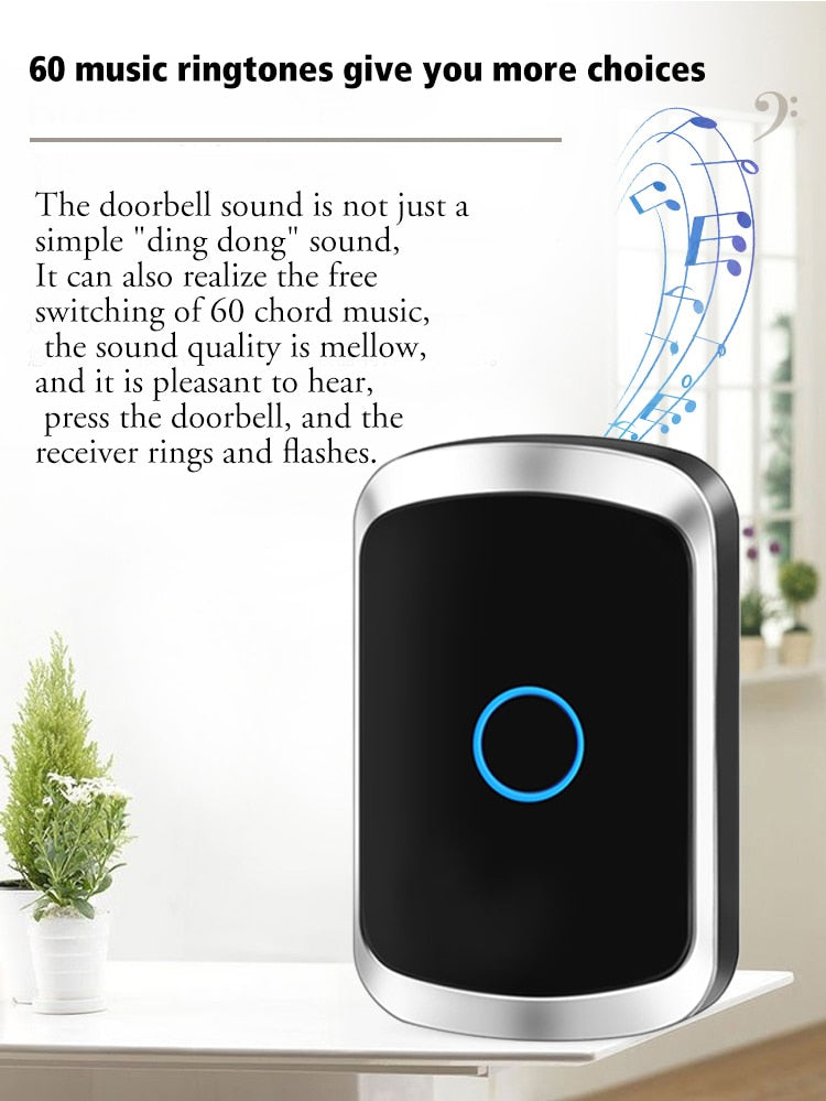 Wireless Doorbell/ No Battery required/Waterproof