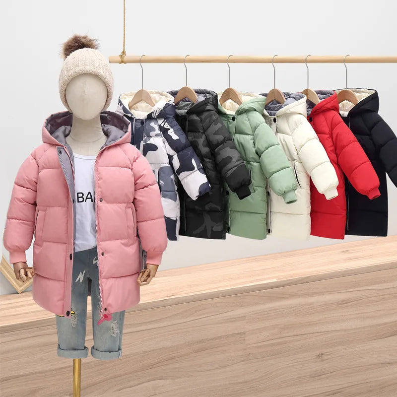 Children's Down Winter Jackets with Hood