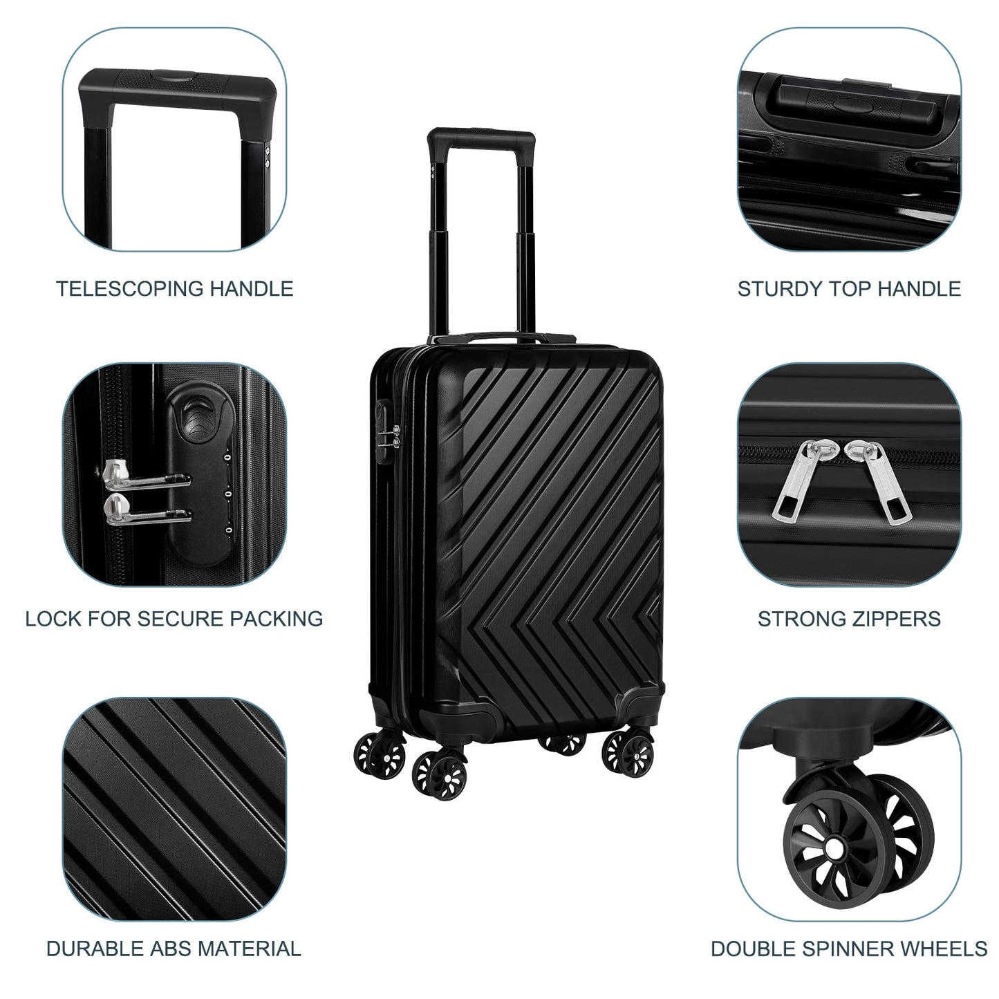 Small Boardable Boarding 20 inch Luggage With Spinner Wheels