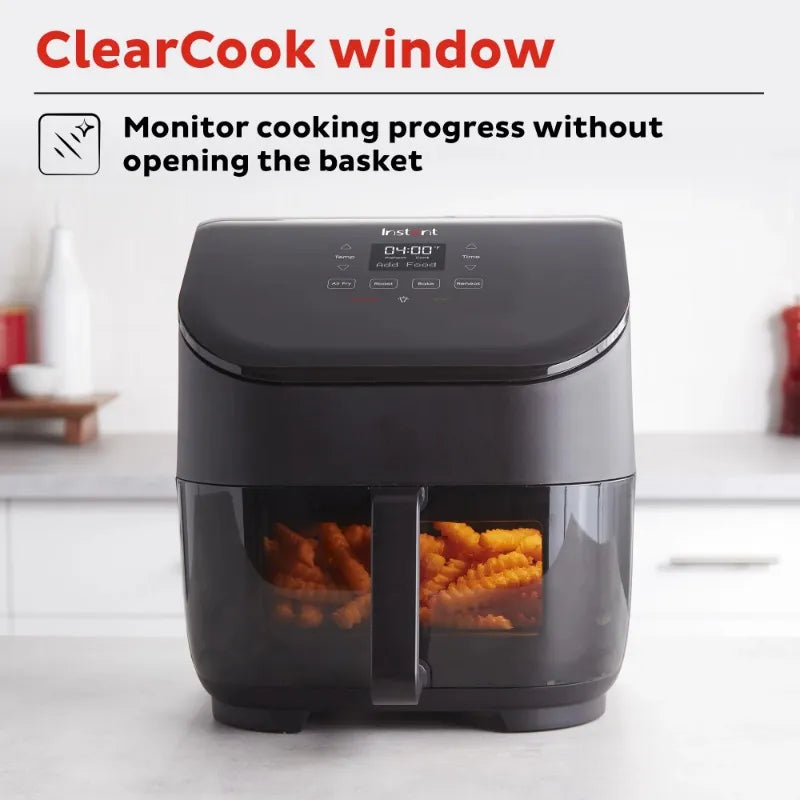 Instant Vortex 5 qt Single Basket 4-in-1 Air Fryer Oven with Clearcook Window