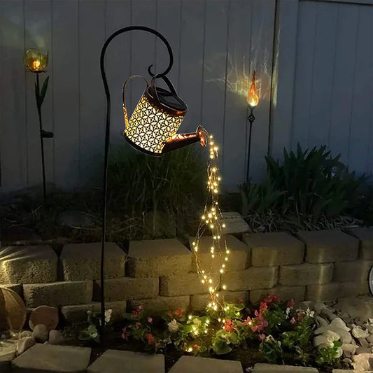 Hanging Waterproof Solar Watering Can Light Outdoor Decor for Patio/Lawn/Garden