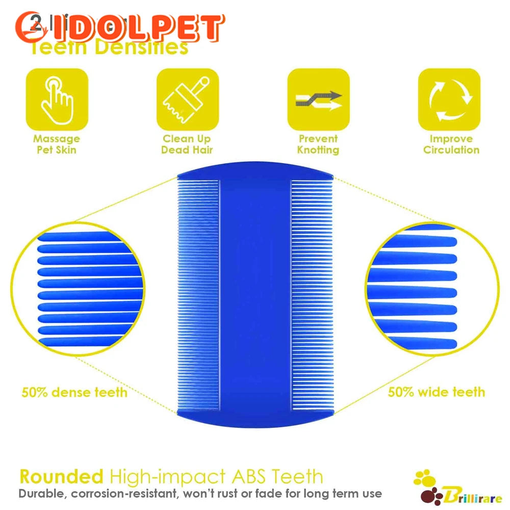 4Pcs Pet Flea Combs with High Strength Durable Teeth