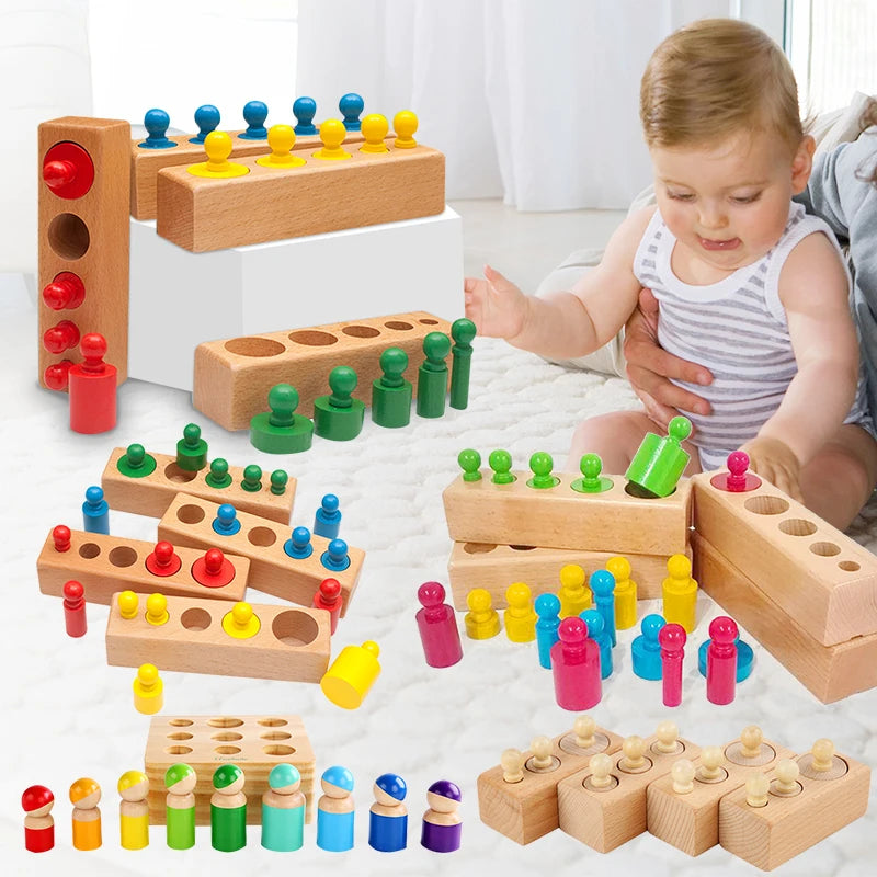 Montessori Educational Development Cylinder Socket Puzzle Toy for Children