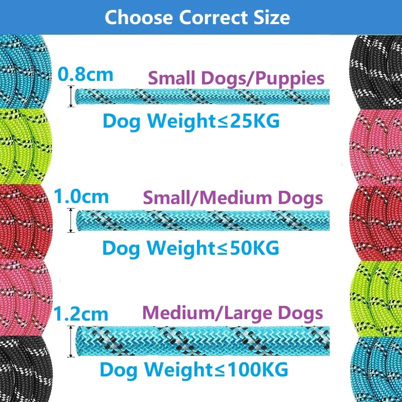 Soft Handled Reinforced Strong Leashes for Small, Medium, and Large Dogs