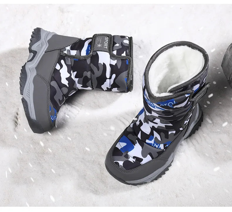 Waterproof Plush Children's Winter Boots