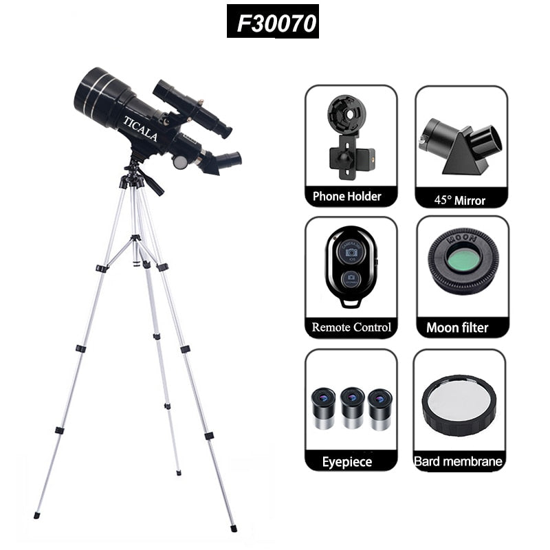 Professional Astronomical Telescope 150 Times Zoom HD - littleblackbears