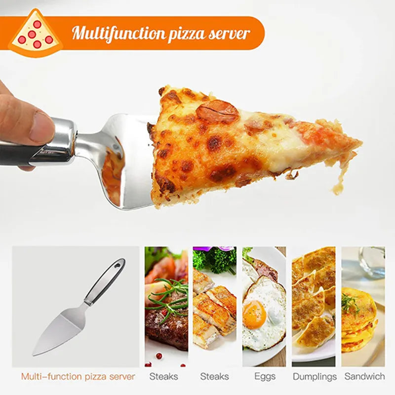 Premium Stainless Steel Kitchen Pizza Cutter Wheel and Server Tools