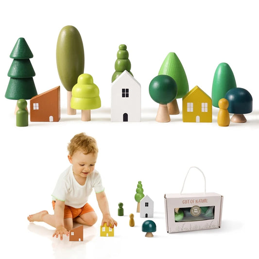 Wooden Educational Building Forest/Home Toy Blocks