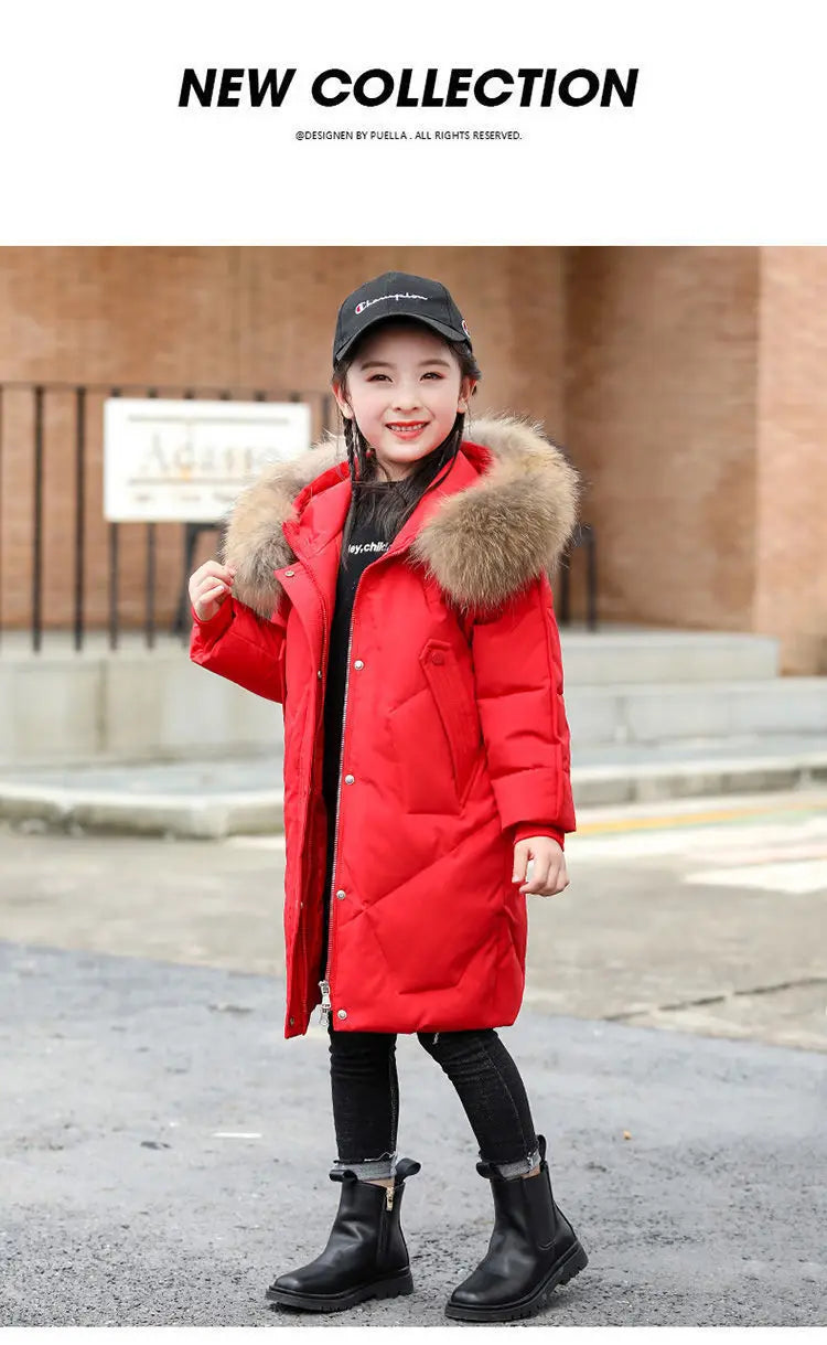 Winter Warm Hooded Jacket for Girls