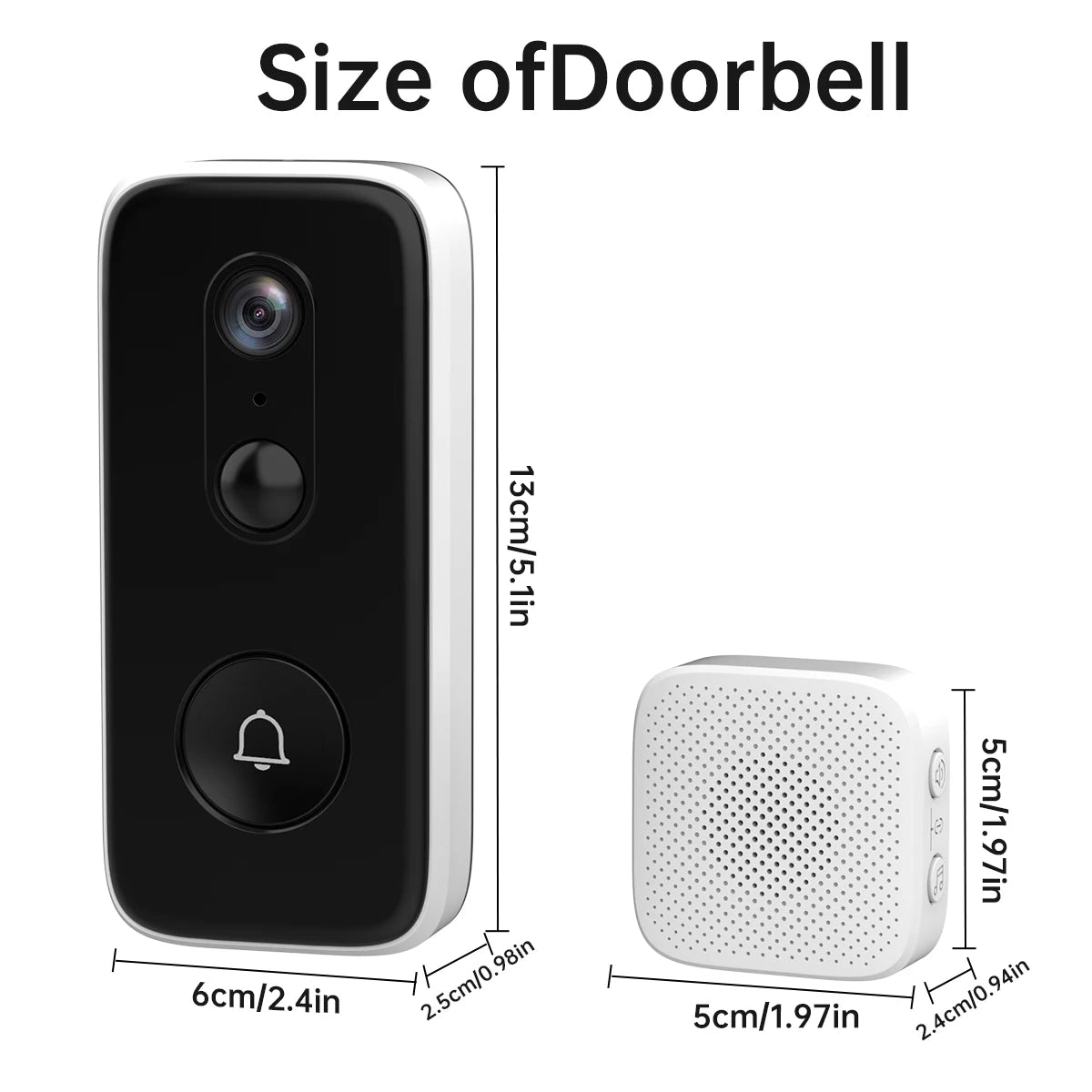 JOOAN Smart Home 3MP WiFi Intelligent Video Doorbell With Camera & Battery Powered Security Video Intercom