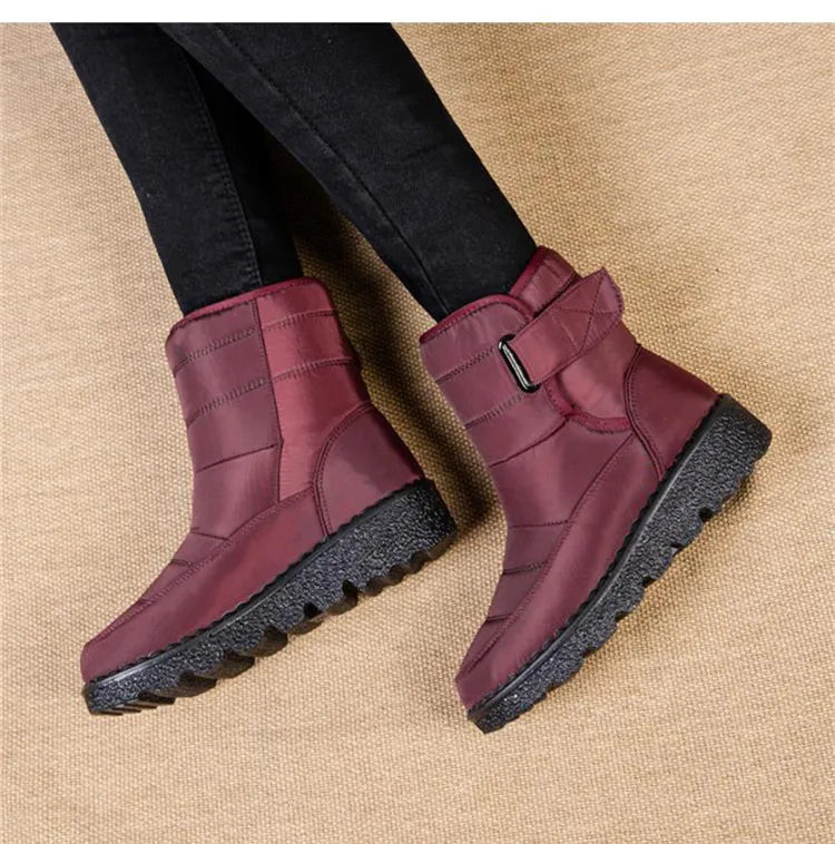 Women's Plush Lined Non Slip Waterproof Winter Snow Boots