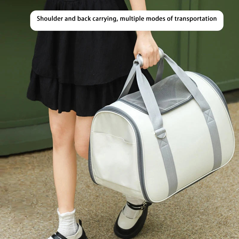 Large Capacity Pet Travel Handbag Two Sided Breathable Circulation