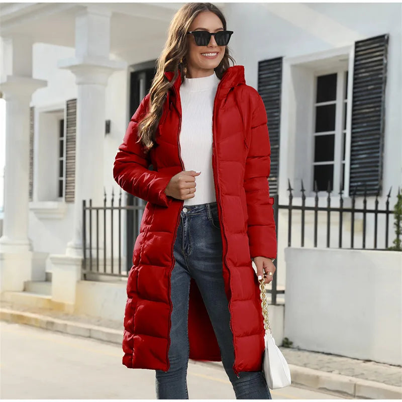 Women's Medium Long Down Winter Coat