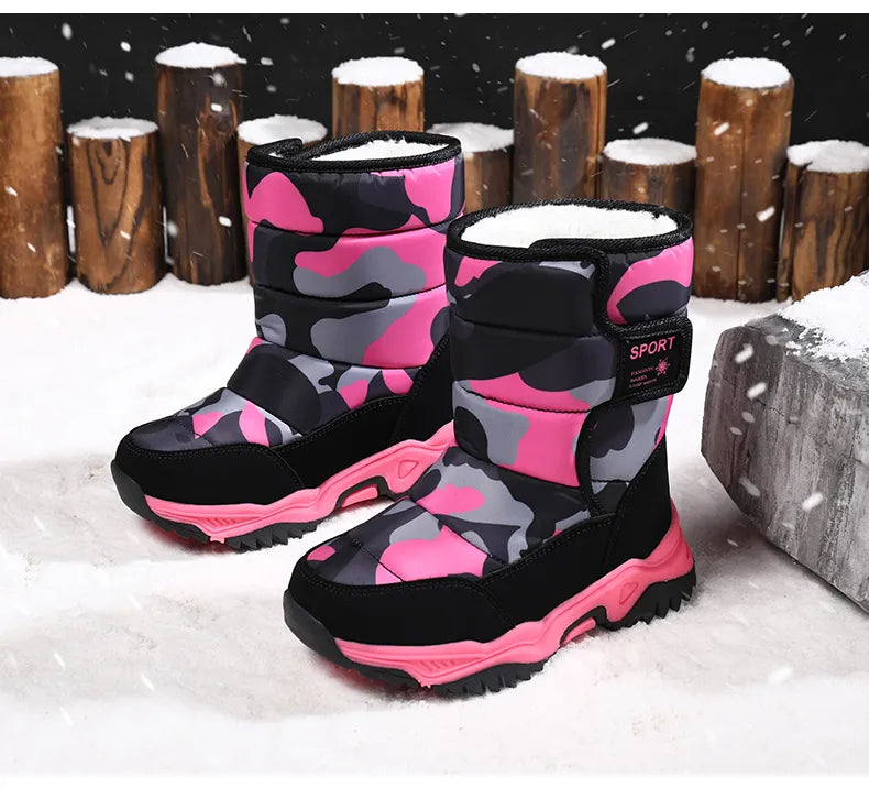 Waterproof Plush Children's Winter Boots