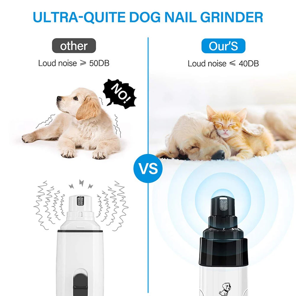 New Rechargeable Electric Nail Trimmer Grinder for Dogs & Cats